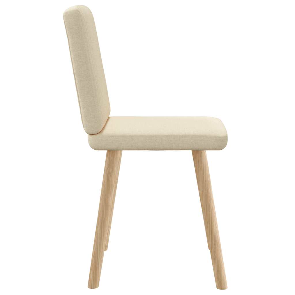 Esszimmerstühle 2 Stk. Creme Stoff
