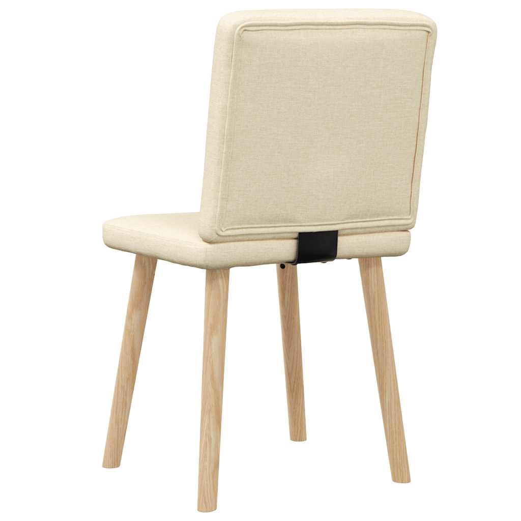 Esszimmerstühle 2 Stk. Creme Stoff