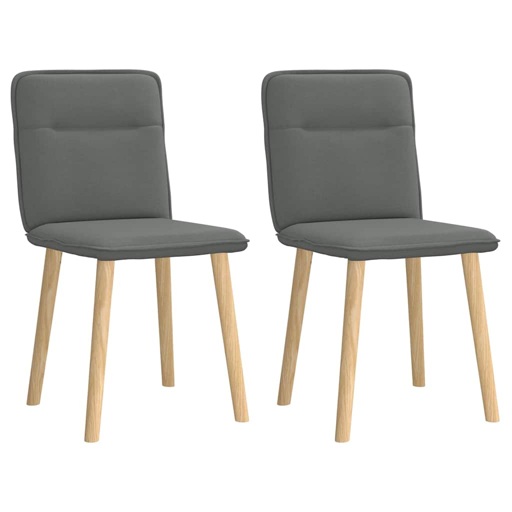 Dining Chairs 2 pcs. Dark Gray Fabric