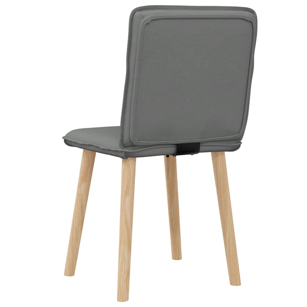 Esszimmerstühle 2 Stk. Dunkelgrau Stoff