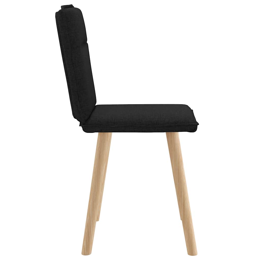 Esszimmerstühle 2 Stk. Schwarz Stoff