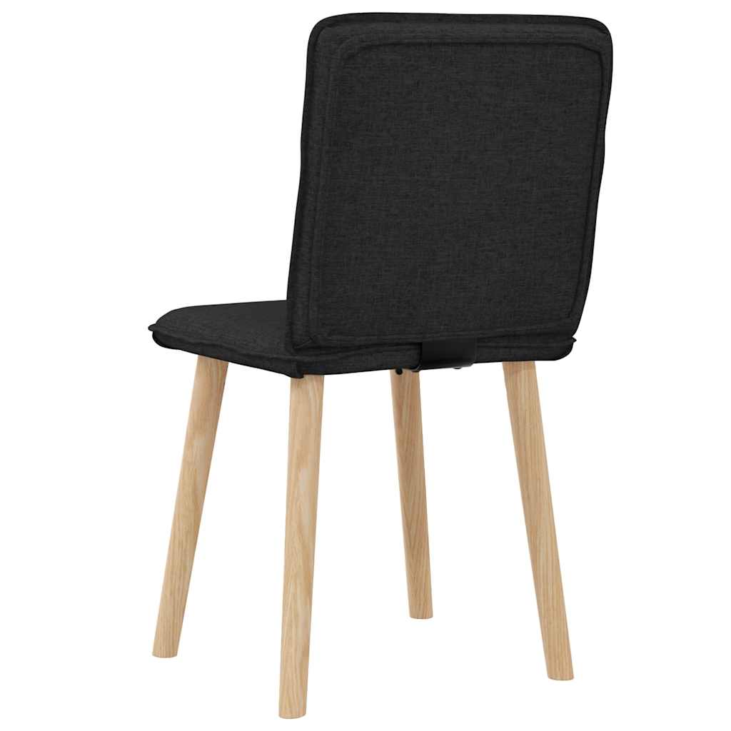 Esszimmerstühle 2 Stk. Schwarz Stoff