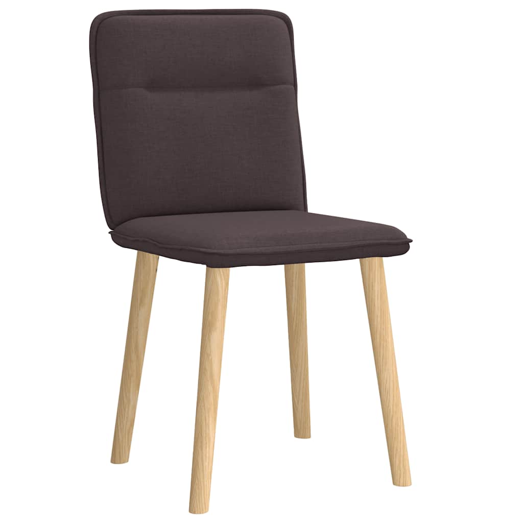 Esszimmerstühle 2 Stk. Dunkelbraun Stoff