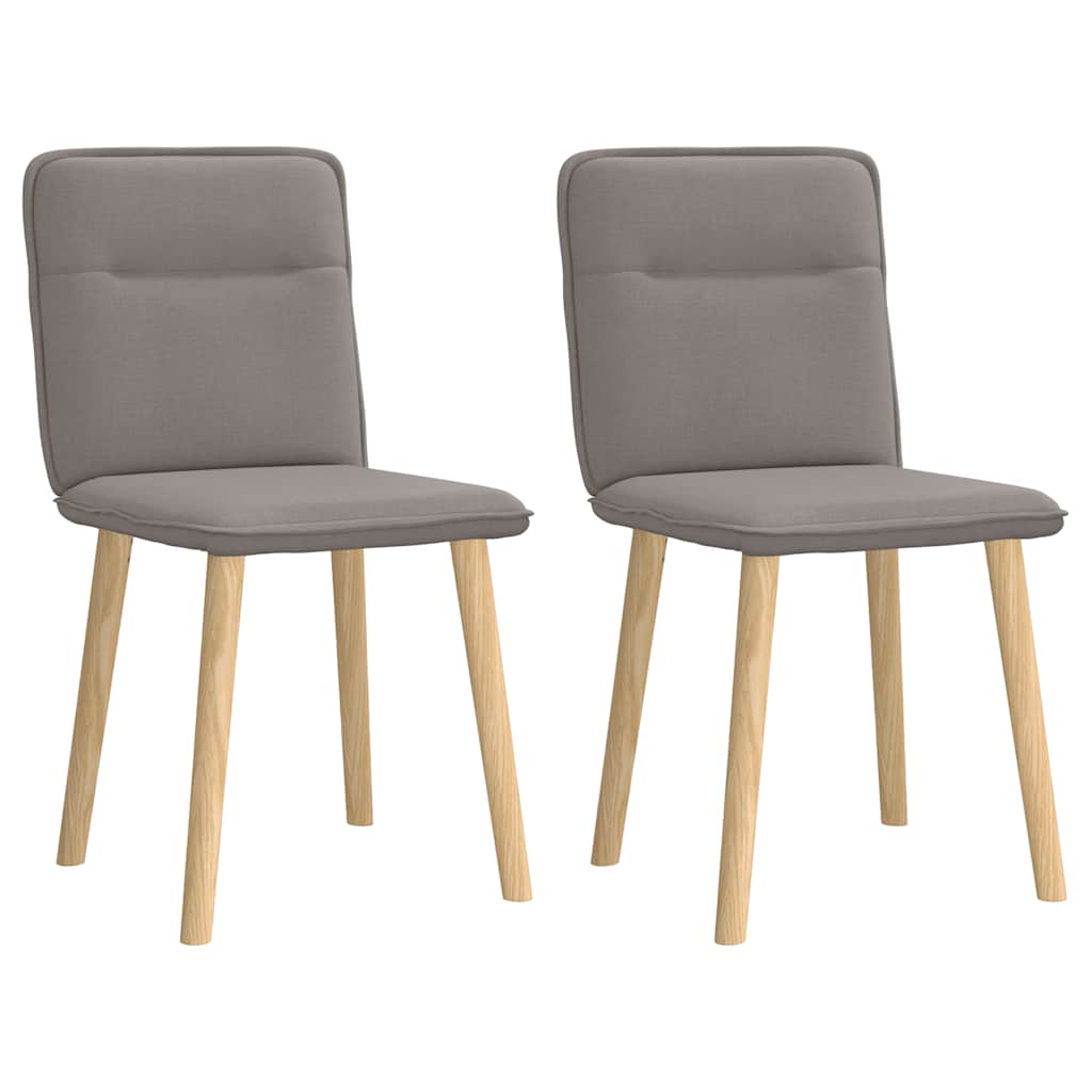 Esszimmerstühle 2 Stk. Taupe Stoff