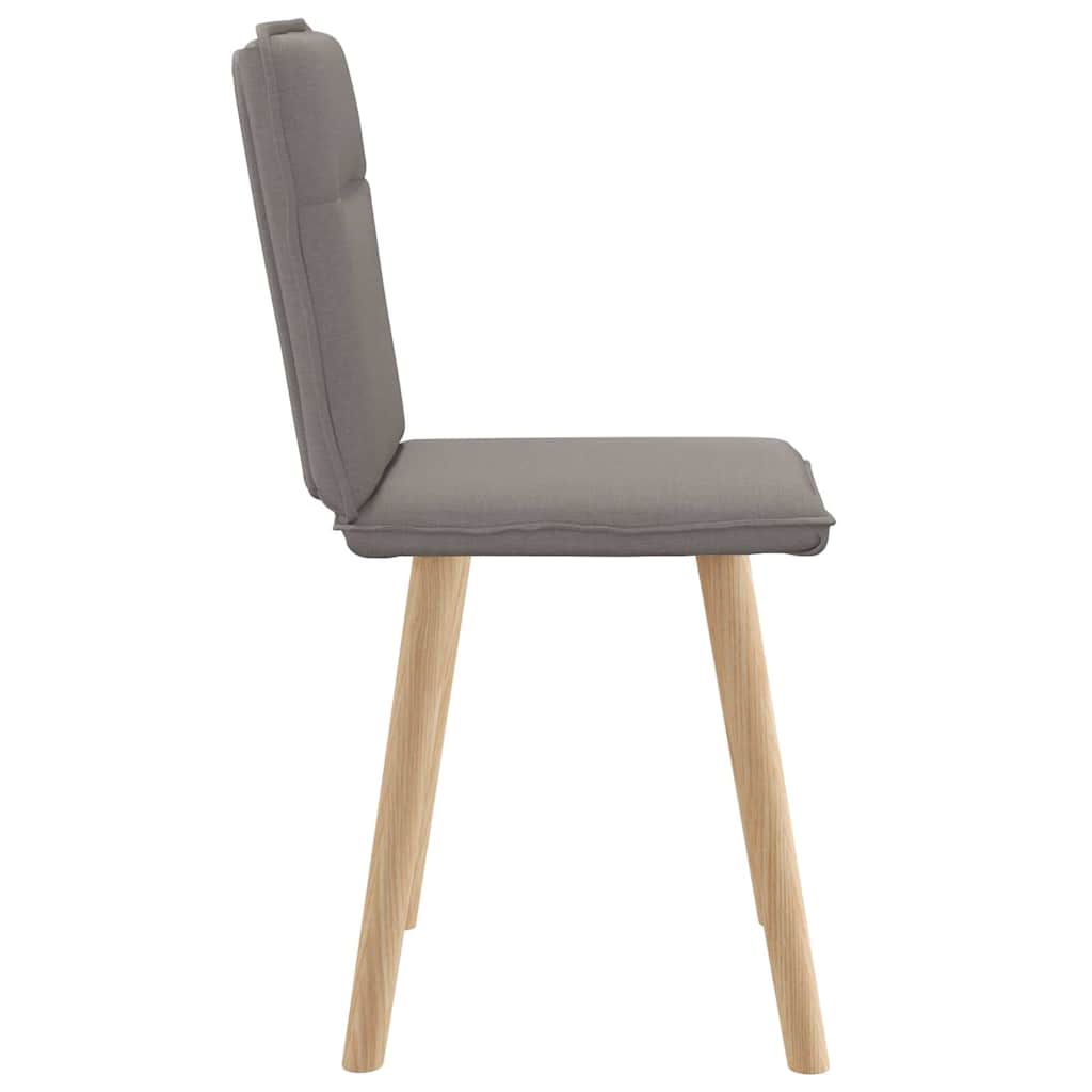 Esszimmerstühle 2 Stk. Taupe Stoff
