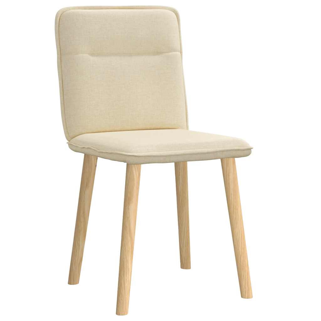 Esszimmerstühle 2 Stk. Creme Stoff