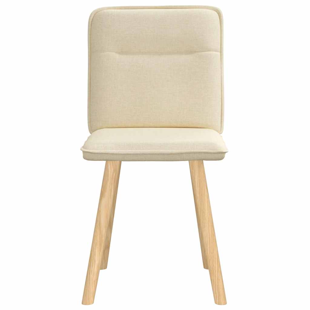 Esszimmerstühle 2 Stk. Creme Stoff