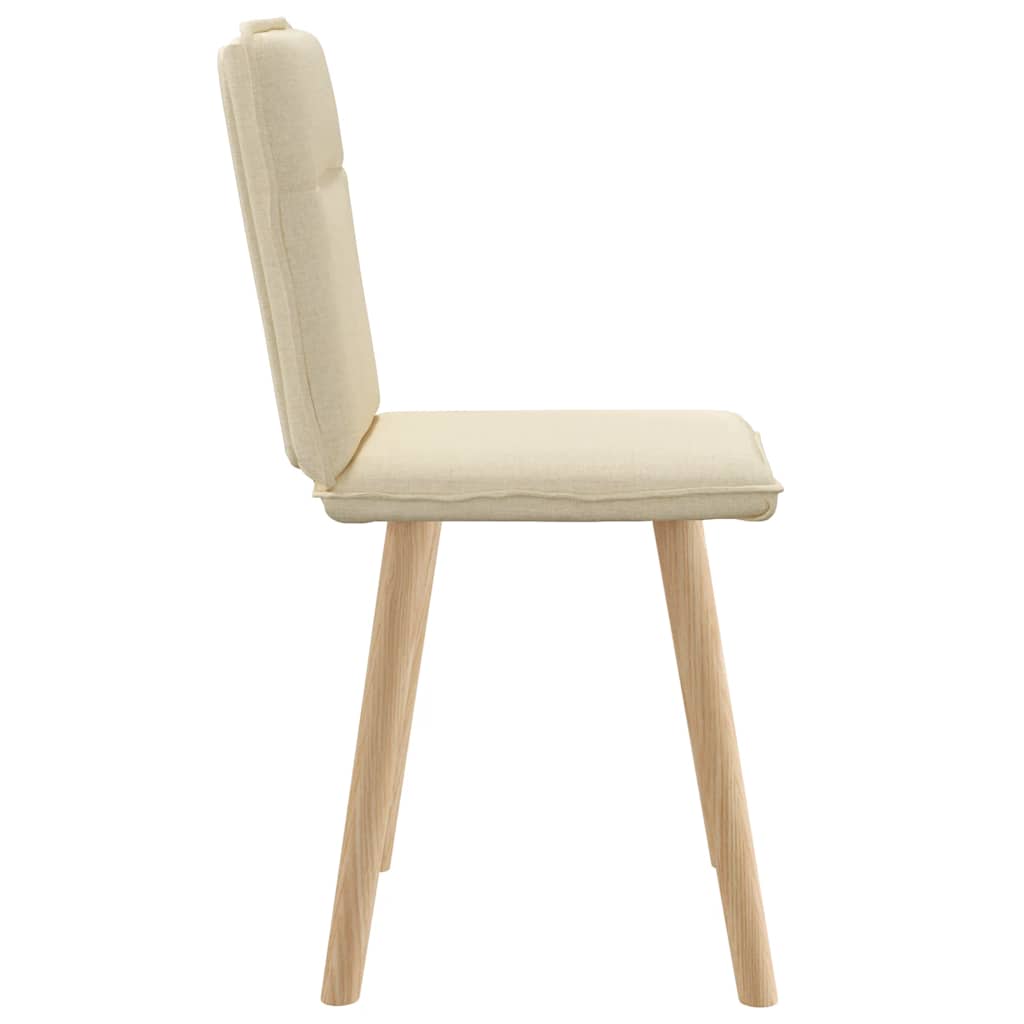 Esszimmerstühle 2 Stk. Creme Stoff