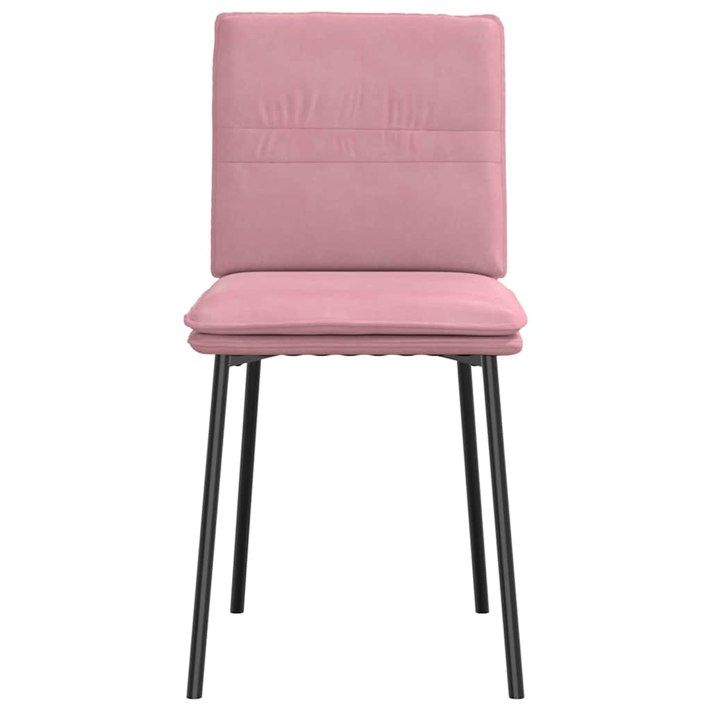 Esszimmerstühle 2 Stk. Rosa Samt