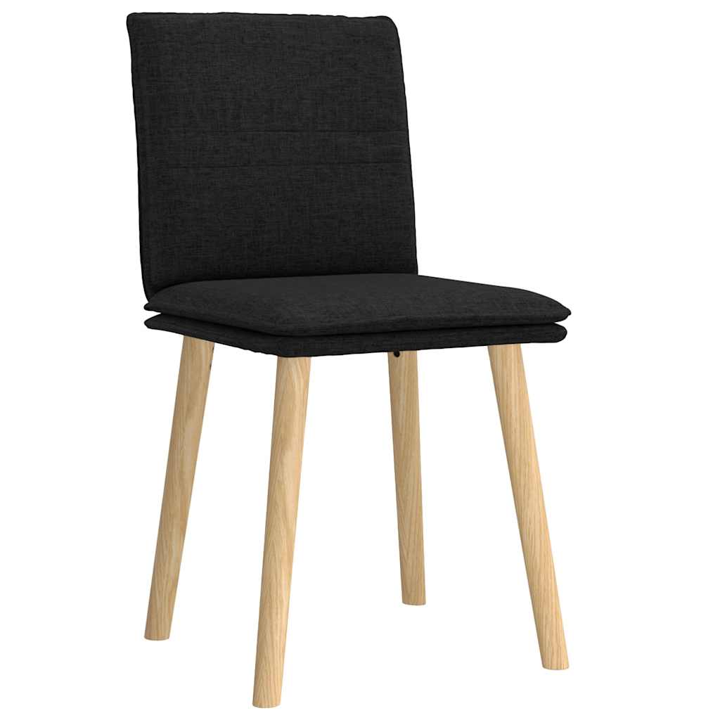 Esszimmerstühle 2 Stk. Schwarz Stoff