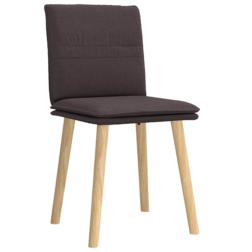 Esszimmerstühle 2 Stk. Dunkelbraun Stoff