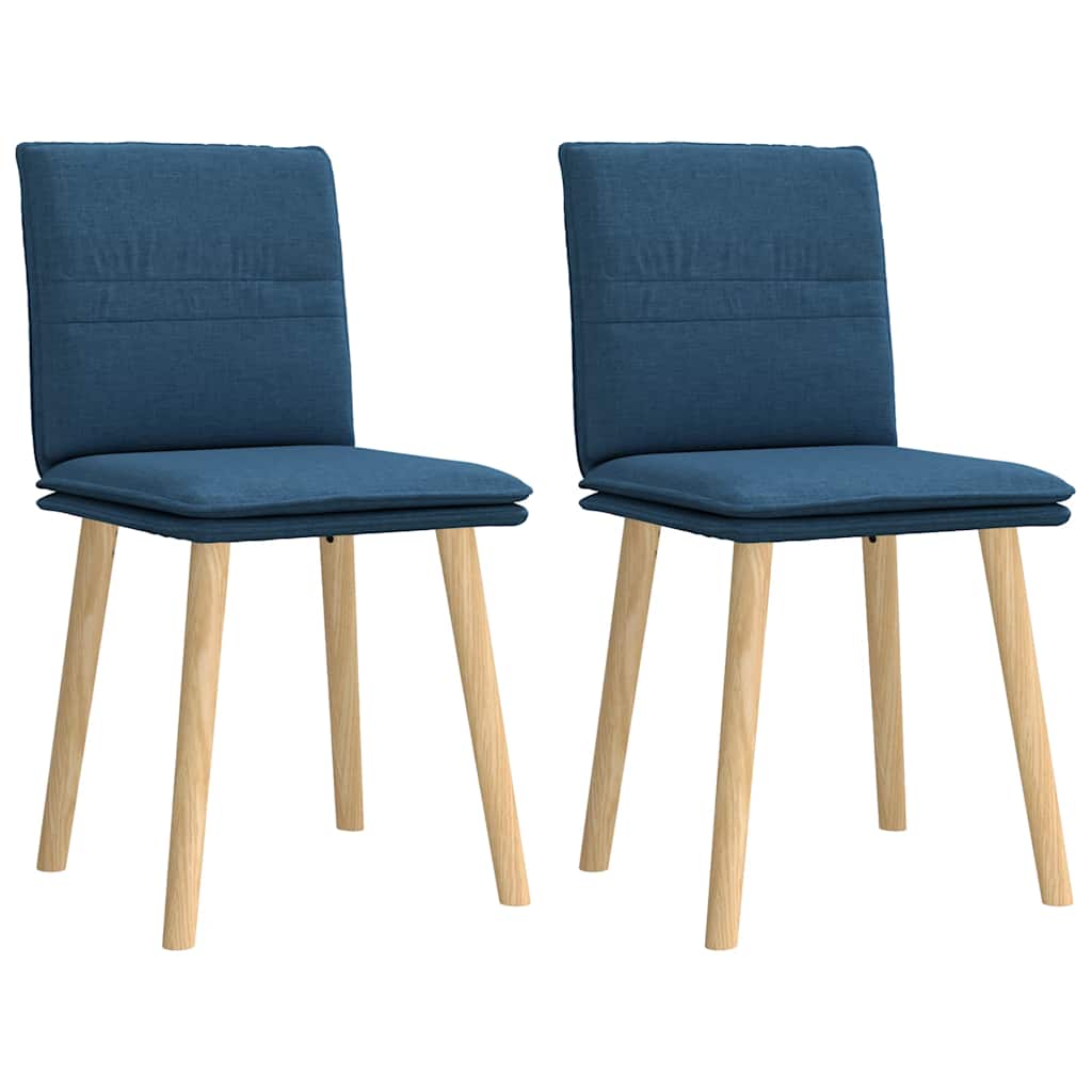 Esszimmerstühle 2 Stk. Blau Stoff