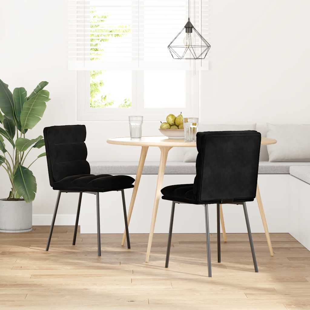 Dining Chairs 2 pcs. Black Velvet