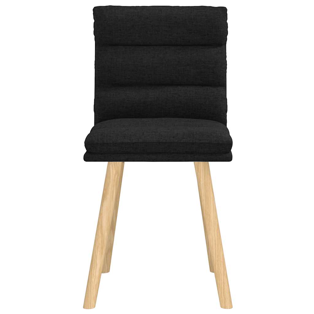 Esszimmerstühle 2 Stk. Schwarz Stoff