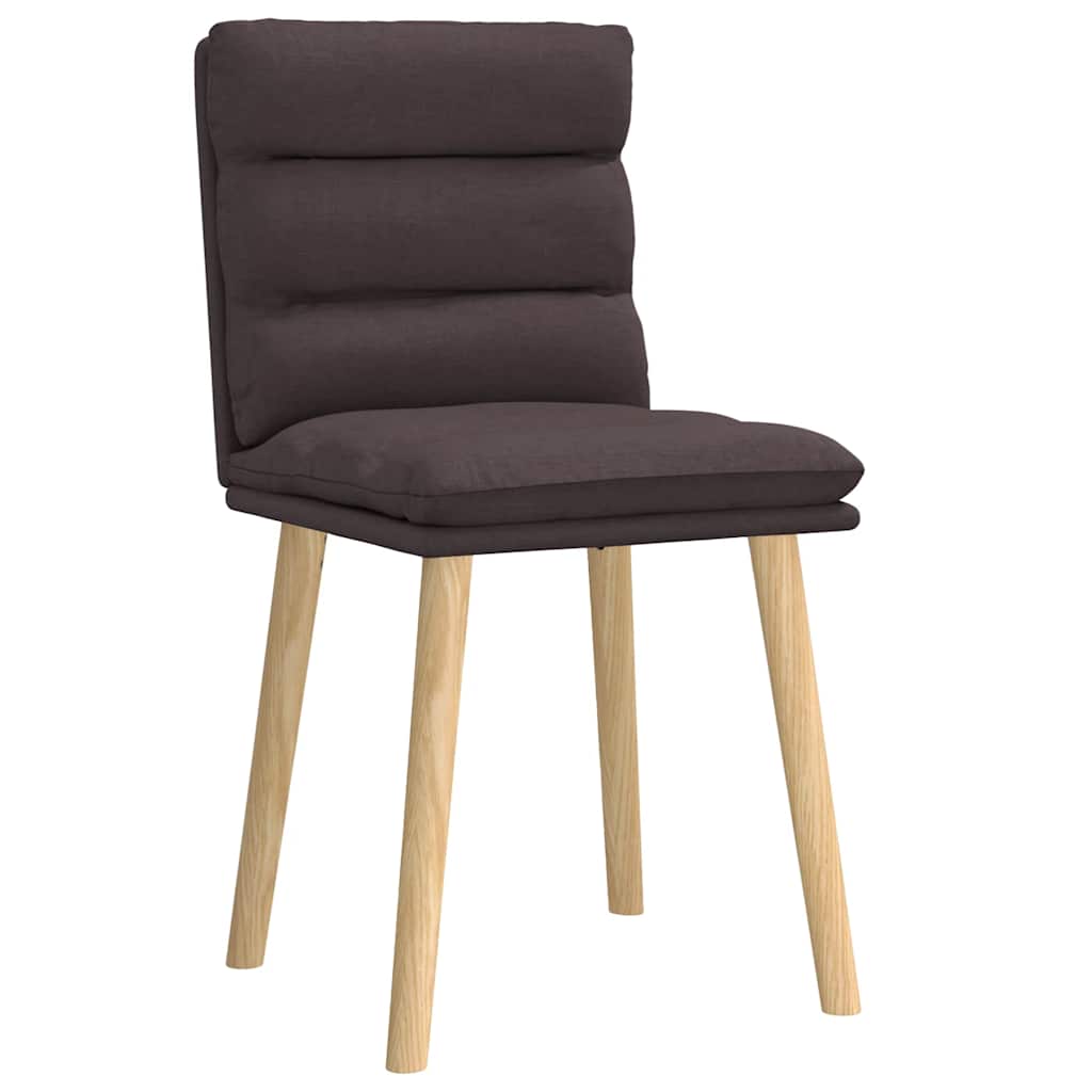 Dining Chairs 2 pcs. Dark Brown Fabric