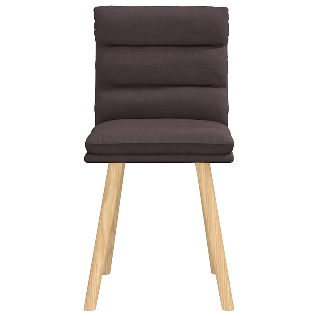 Dining Chairs 2 pcs. Dark Brown Fabric