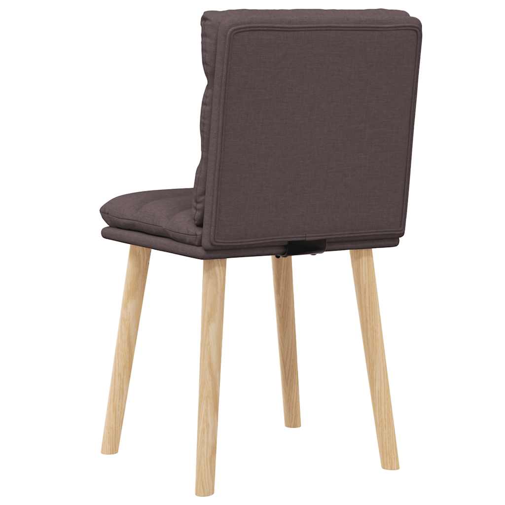 Dining Chairs 2 pcs. Dark Brown Fabric
