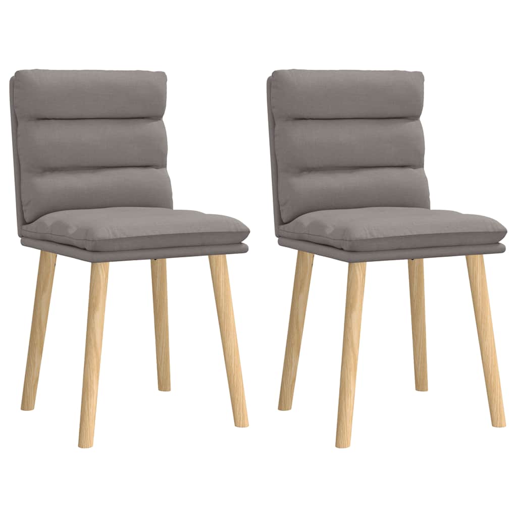 Esszimmerstühle 2 Stk. Taupe Stoff