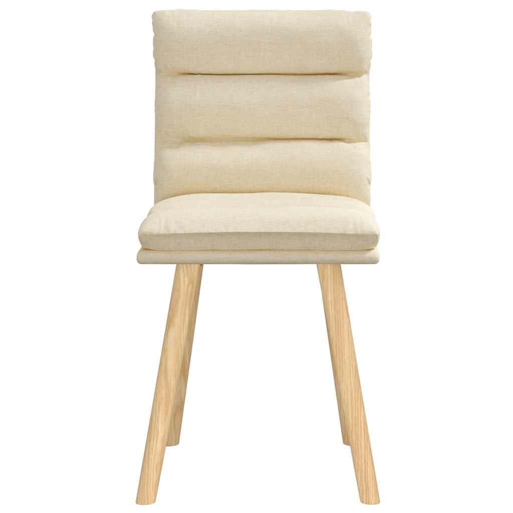 Esszimmerstühle 2 Stk. Creme Stoff