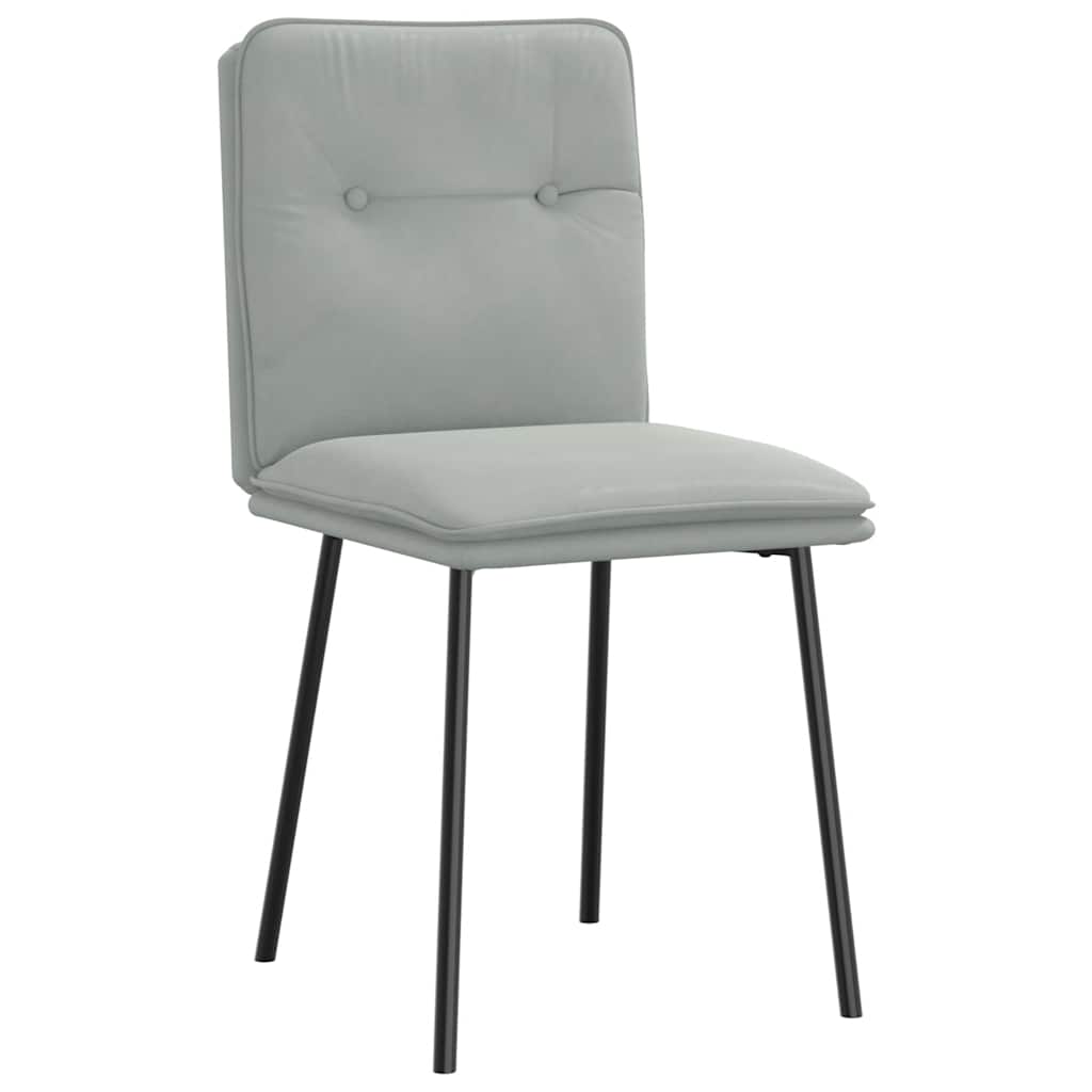 Dining Chairs 2 pcs. Light Gray Velvet