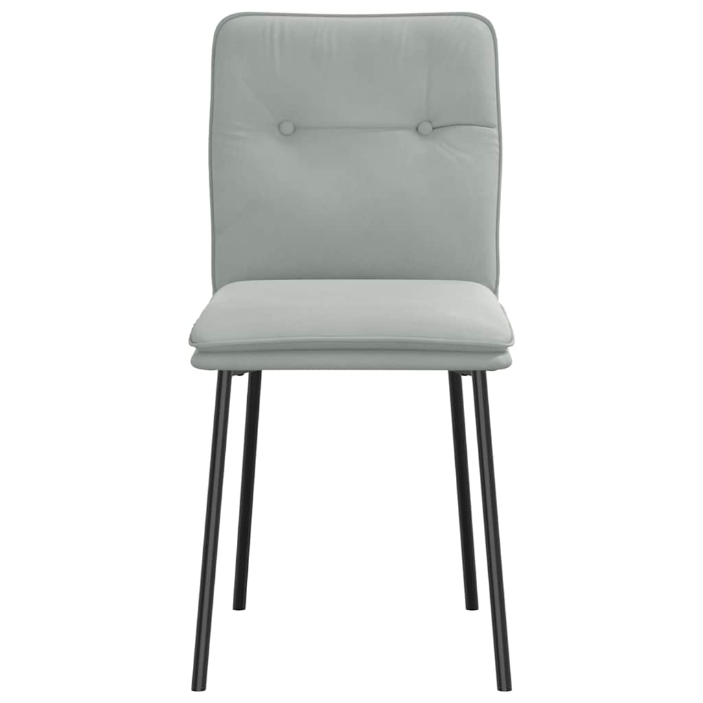 Dining Chairs 2 pcs. Light Gray Velvet