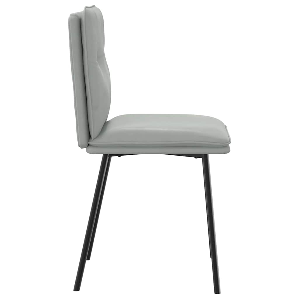 Dining Chairs 2 pcs. Light Gray Velvet