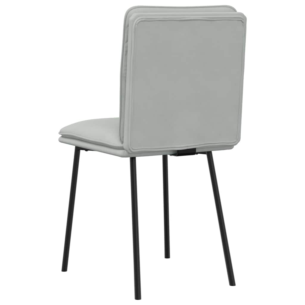 Dining Chairs 2 pcs. Light Gray Velvet