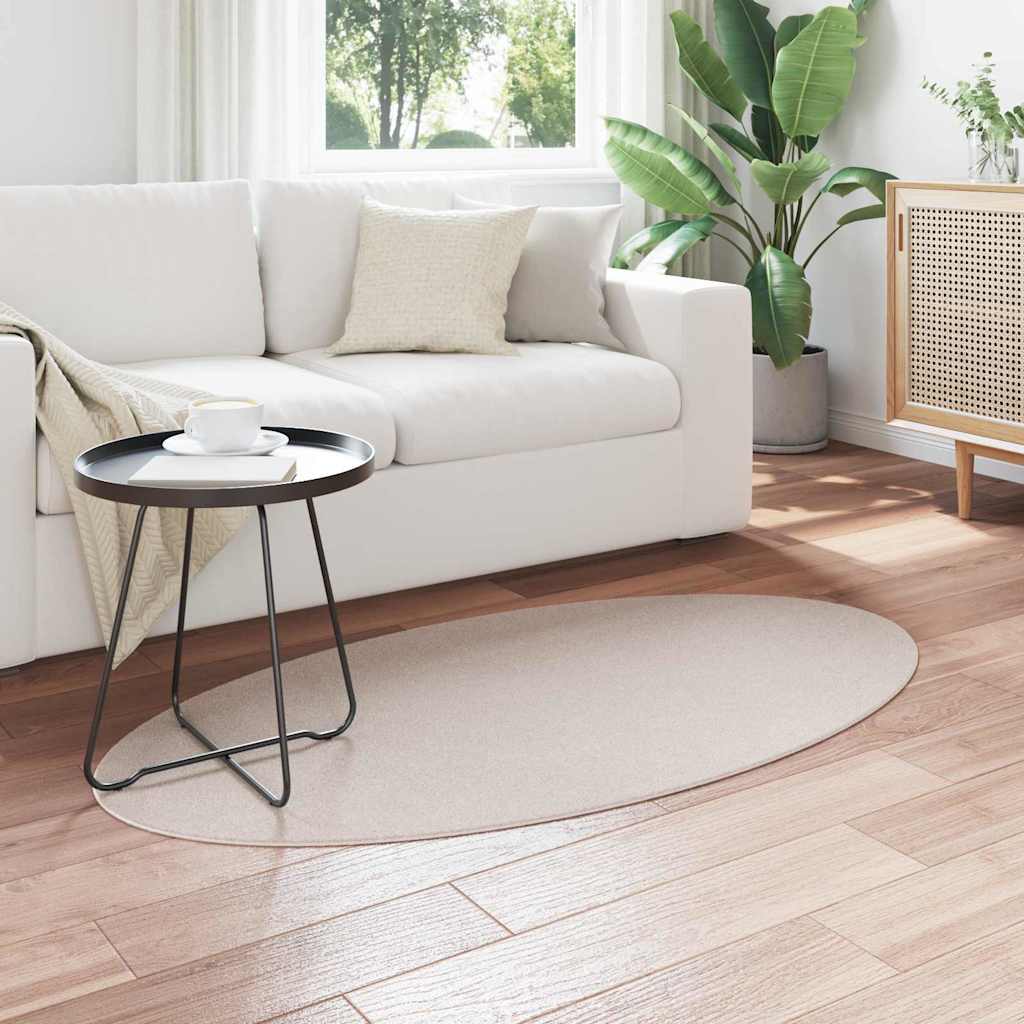 Teppich Sandfarbe 80 x 150 cm Polyester