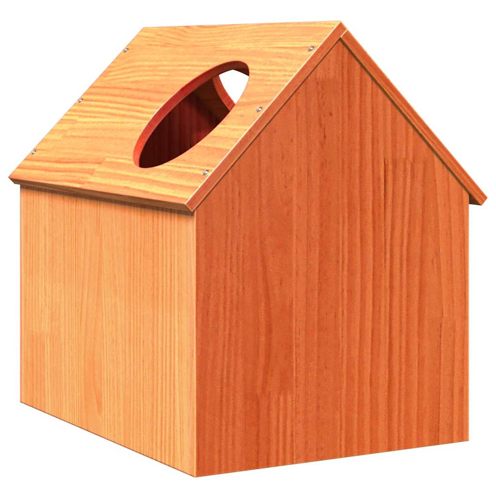Cat House Wax Brown 41x50x50 cm Solid Pine Wood