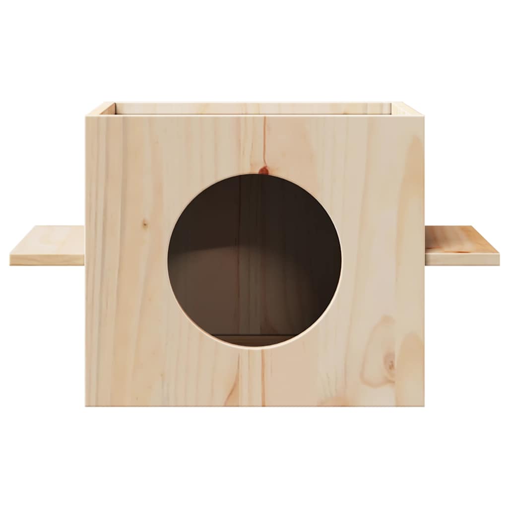 Cat house 51x35x30 cm solid pine wood