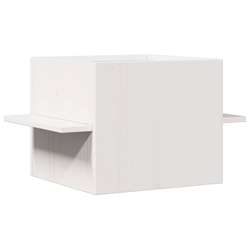 Cat House White 51x35x30 cm Solid Pine Wood
