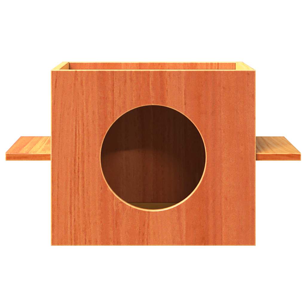 Cat House Wax Brown 51x35x30 cm Solid Pine Wood