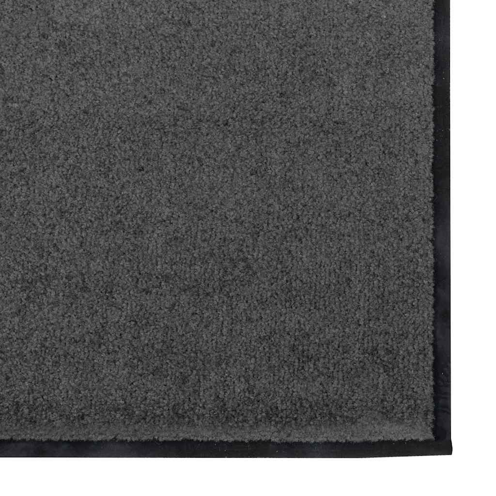 Fußmatte Anthrazit und Schwarz 120 x 250 cm Polyamid und PVC