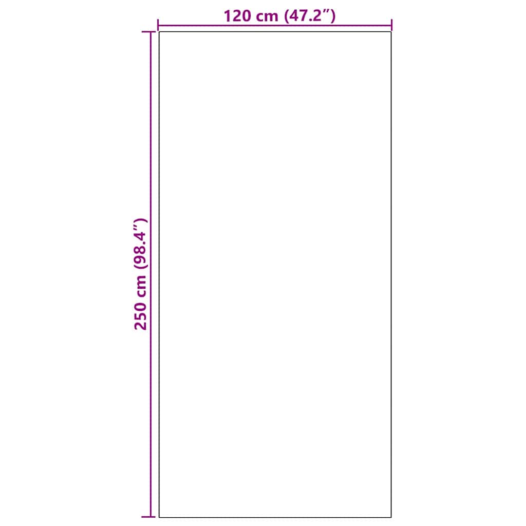 Fußmatte Anthrazit und Schwarz 120 x 250 cm Polyamid und PVC