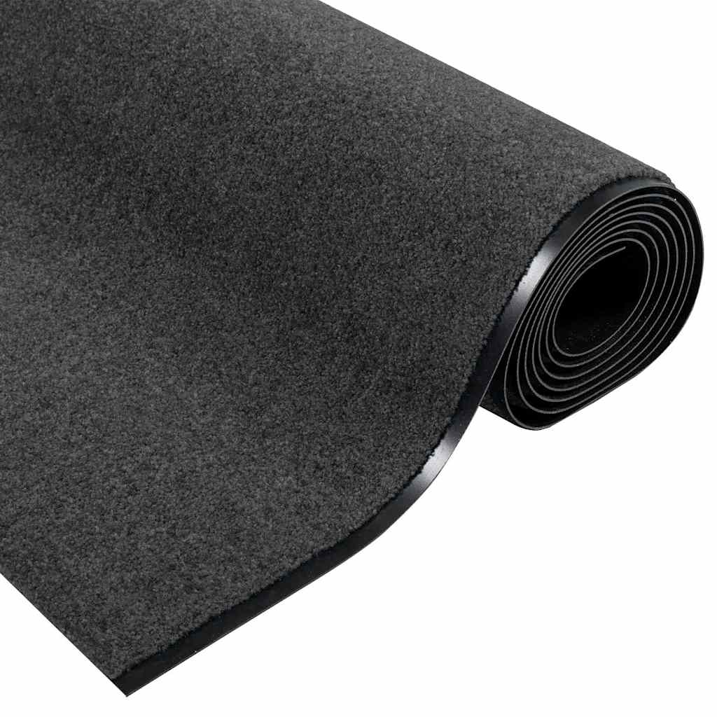 Fußmatte Anthrazit und Schwarz 120 x 350 cm Polyamid und PVC