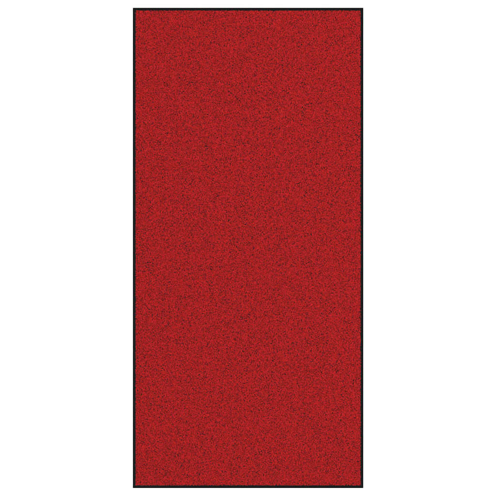 Fußmatte Rot und Schwarz 120 x 250 cm Polyamid und PVC