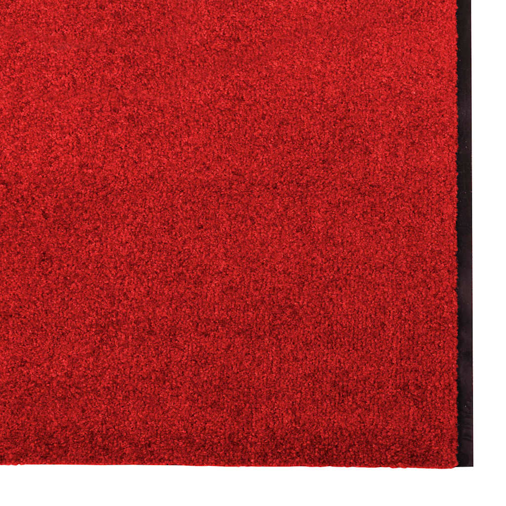 Fußmatte Rot und Schwarz 120 x 350 cm Polyamid und PVC