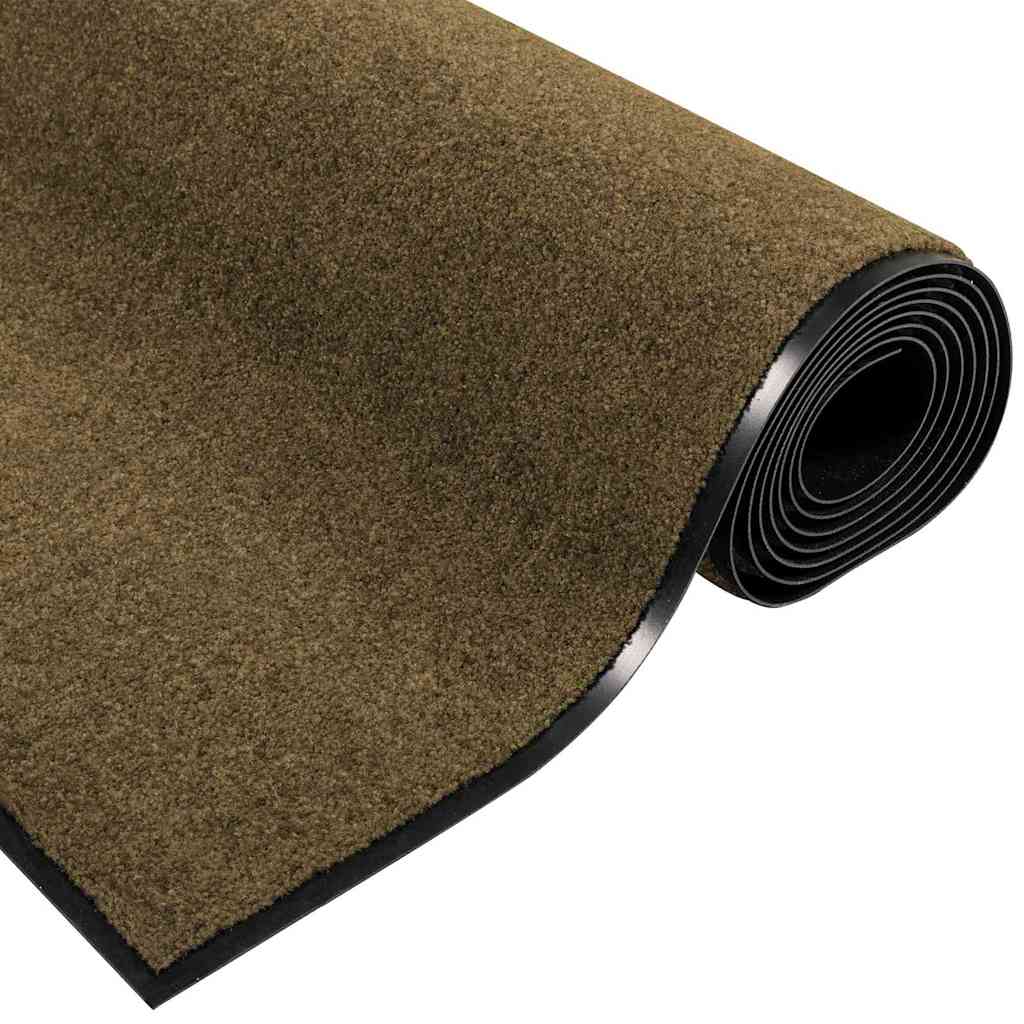 Fußmatte Braun und Schwarz 120 x 250 cm Polyamid und PVC