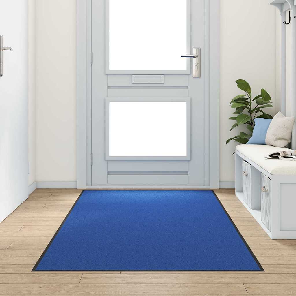 Fußmatte Blau und Schwarz 120 x 250 cm Polyamid und PVC