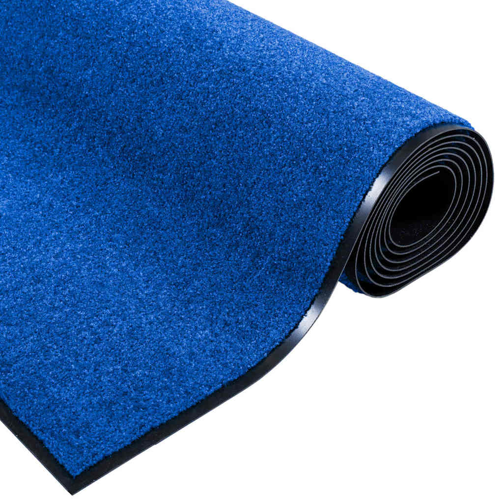 Fußmatte Blau und Schwarz 120 x 300 cm Polyamid und PVC