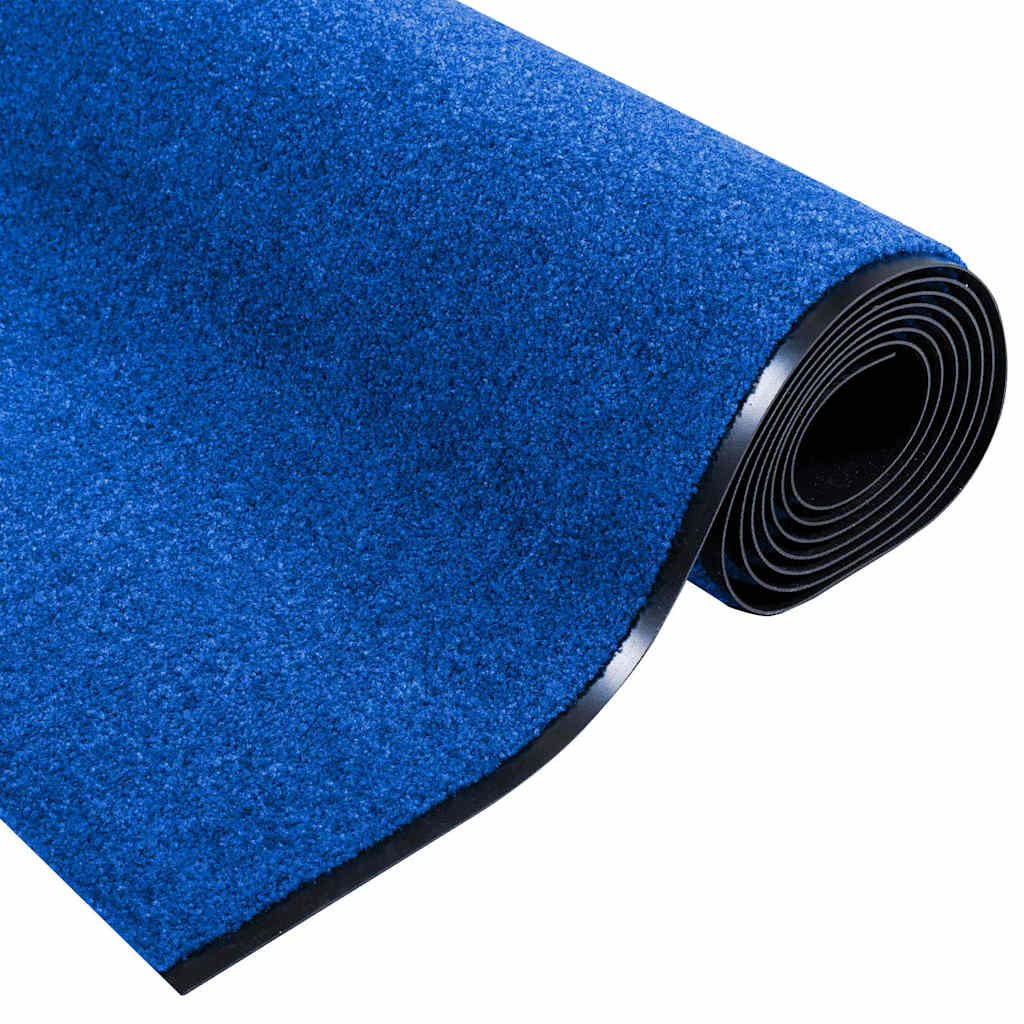 Fußmatte Blau und Schwarz 120 x 350 cm Polyamid und PVC
