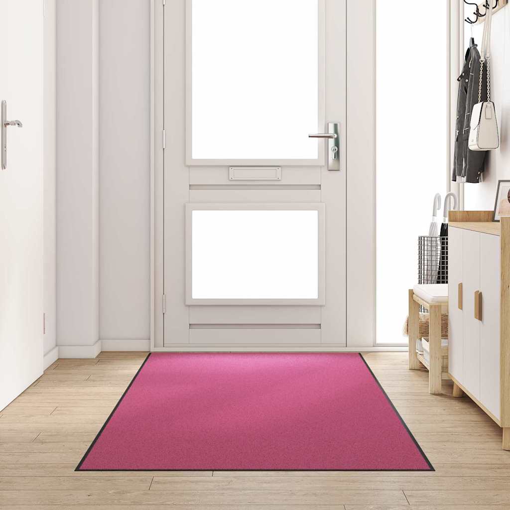 Fußmatte Pink und Schwarz 120 x 250 cm Polyamid und PVC