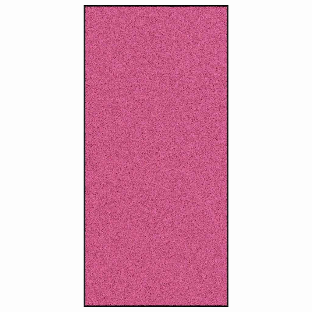 Fußmatte Pink und Schwarz 120 x 250 cm Polyamid und PVC