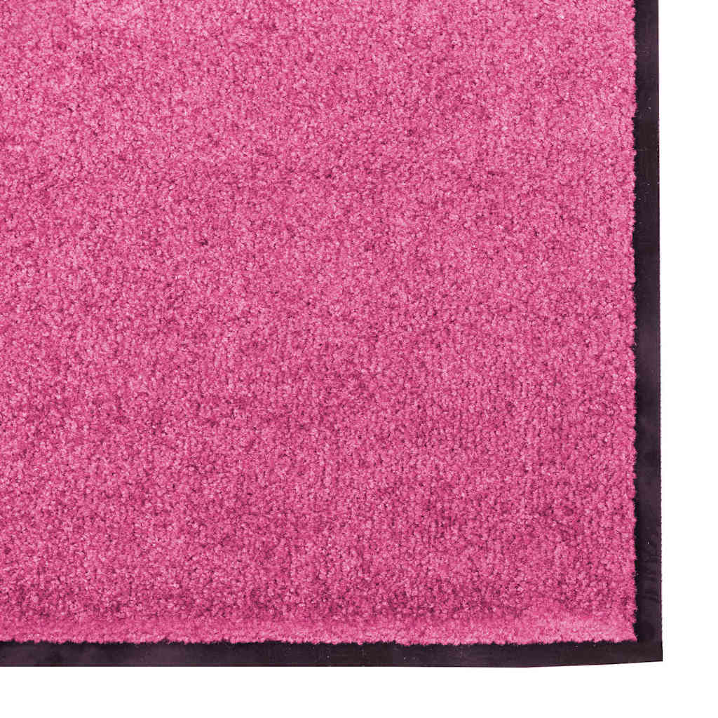 Fußmatte Pink und Schwarz 120 x 300 cm Polyamid und PVC