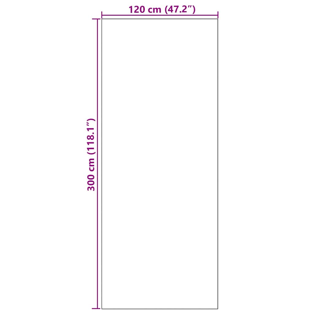 Fußmatte Pink und Schwarz 120 x 300 cm Polyamid und PVC