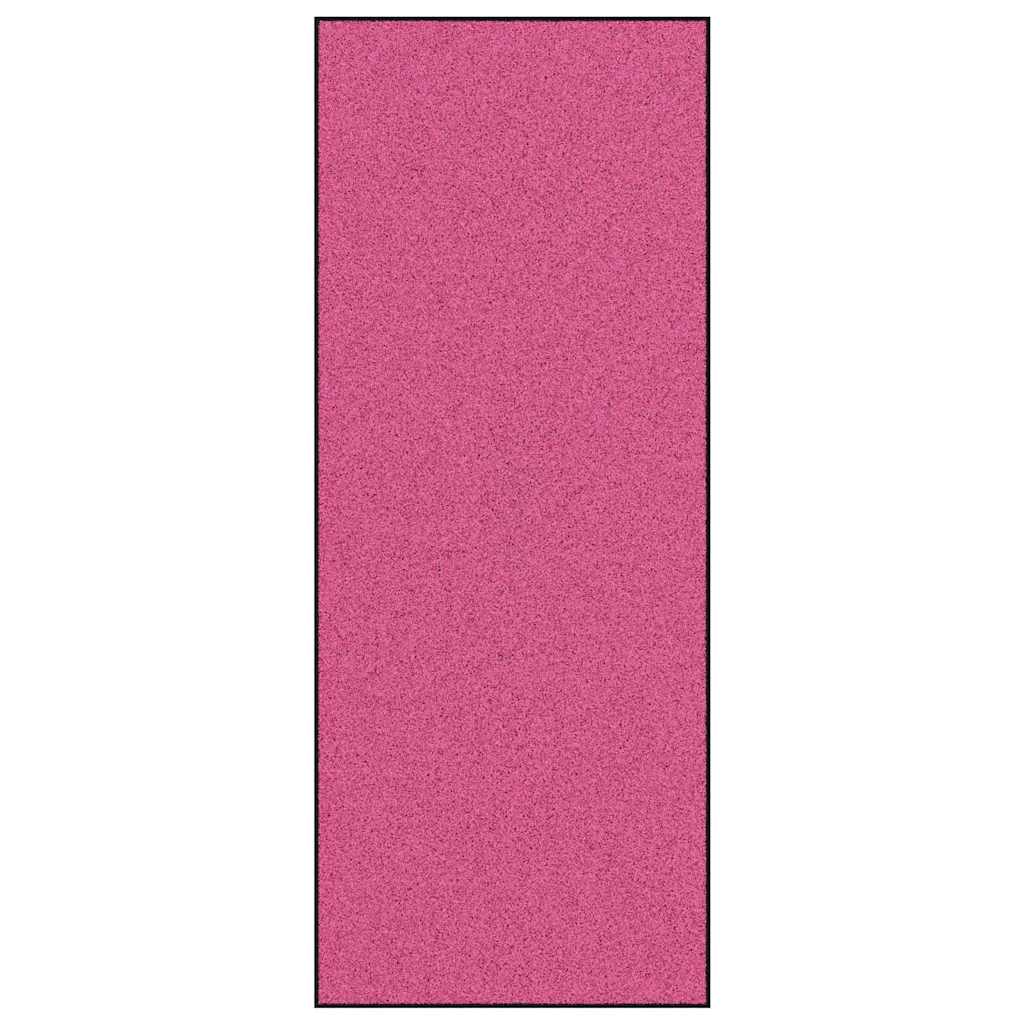 Fußmatte Pink und Schwarz 120 x 300 cm Polyamid und PVC