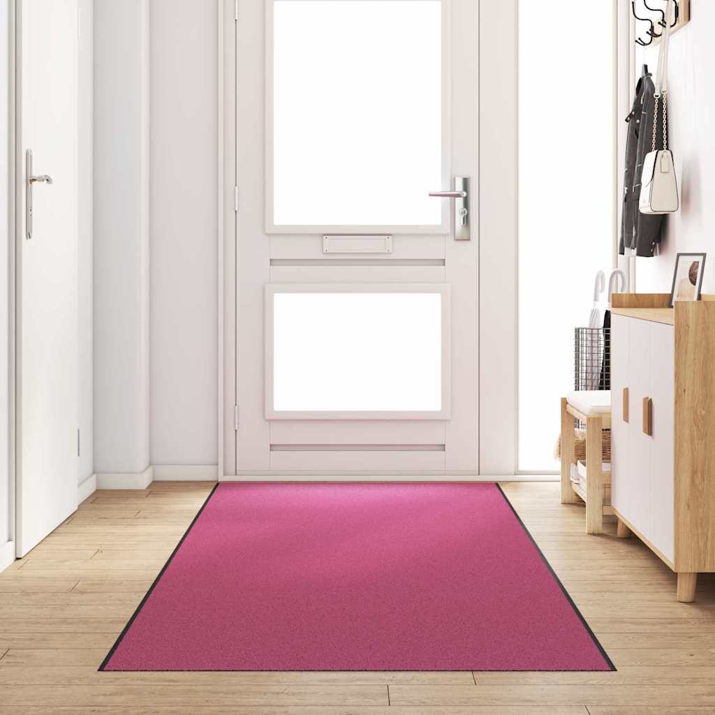Fußmatte Pink und Schwarz 120 x 350 cm Polyamid und PVC