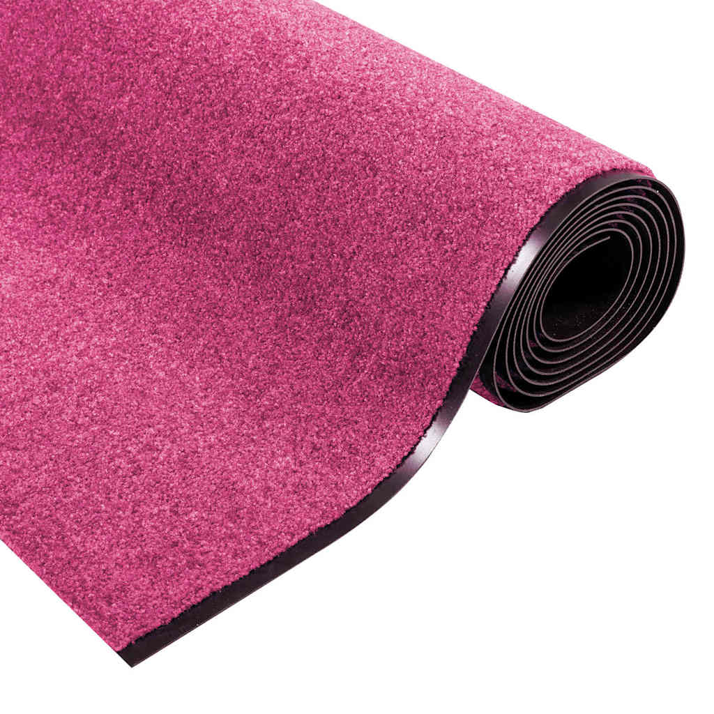 Fußmatte Pink und Schwarz 120 x 400 cm Polyamid und PVC