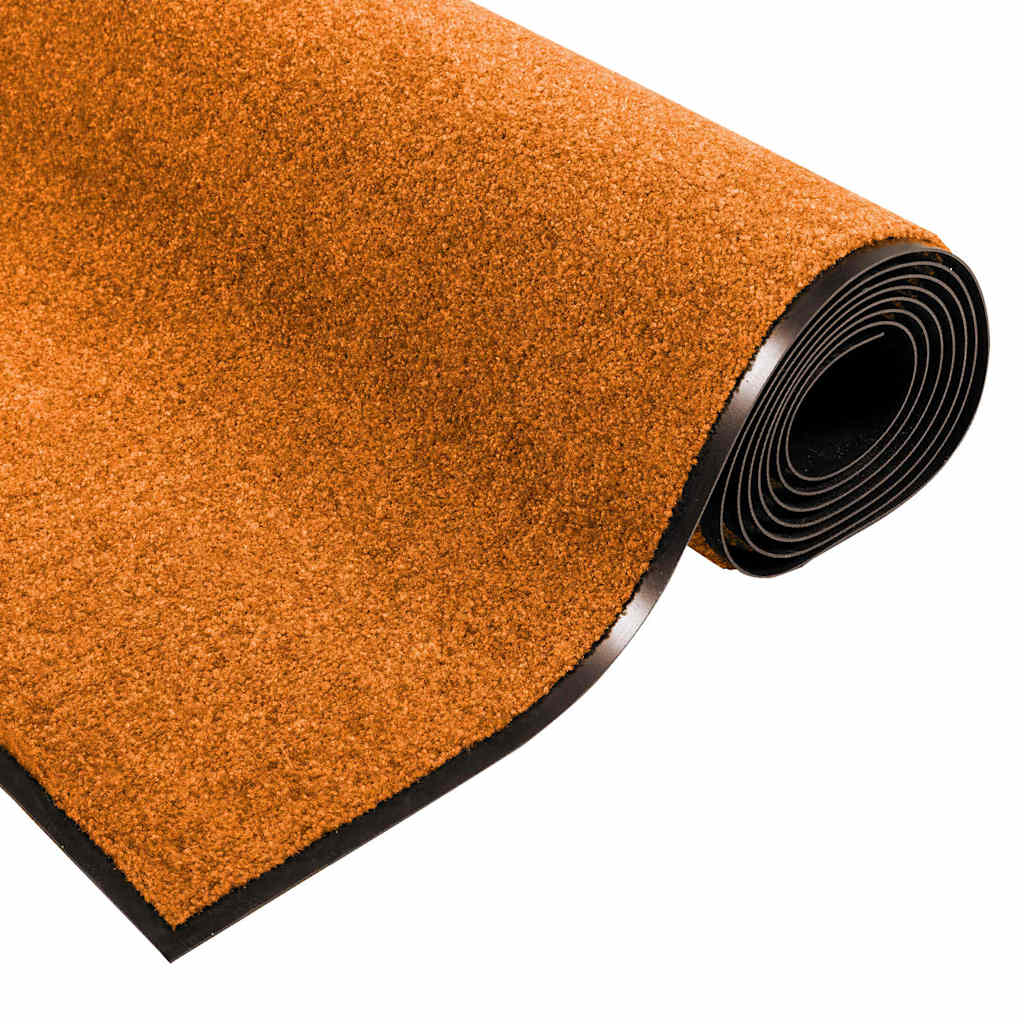 Fußmatte Orange und Schwarz 120 x 300 cm Polyamid und PVC