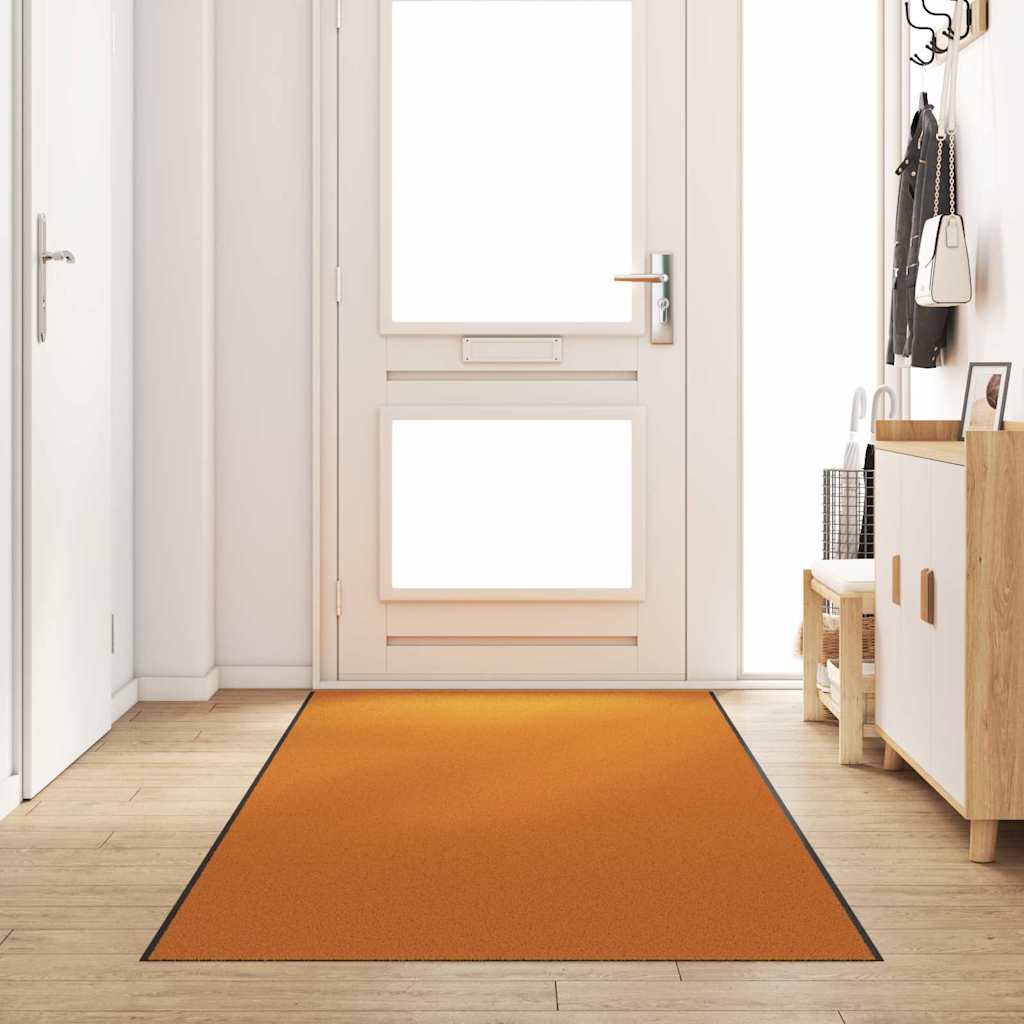 Fußmatte Orange und Schwarz 120 x 400 cm Polyamid und PVC